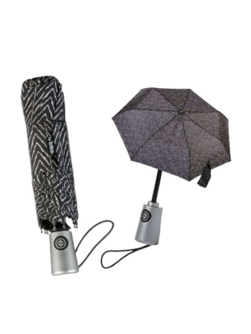 Totes One-Touch Auto Rain Umbrella With Sunguard